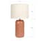 17" Dusty Terra Cotta Ceramic Tabletop Lamp by Ashland®